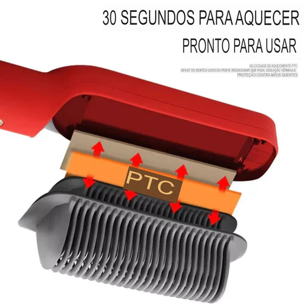 Escova Alisadora Brush Hair - Cabelos Lisos na hora